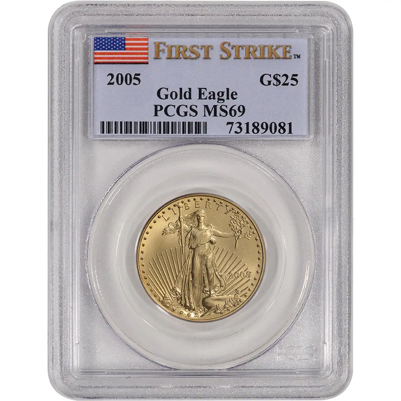 2005 1/2 oz American Gold Eagle MS-69 PCGS (FirstStrike®) - W.E.